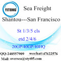 Shantou Port Sea Freight Verzending Naar San Francisco